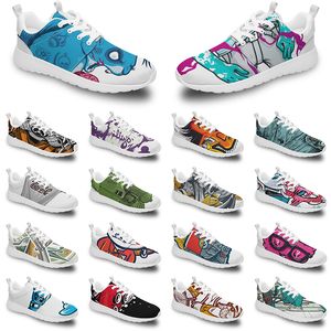 Custom shoes men women casual shoe black white popular breathable Silver Chocolate dlive walking low soft Multi leather mens sneakers outdoors bset512