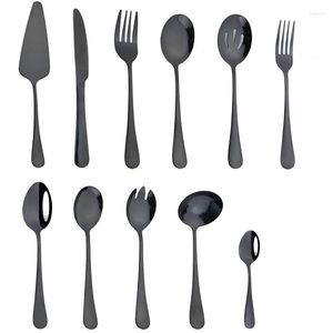 Conjuntos de talheres de talheres de aço inoxidável Salada Salada Spoon Sopa Sopa Dinnerware Set