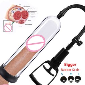 Itens de beleza Aumentar a bomba de pênis do pênis, treinador de dispositivos de vácuo Cock Pro Extender Massager Macho Toys Sexy for Men