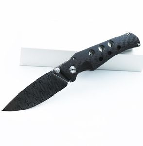 Smke Knives JG Scout Pocket folding Knife Damascus Blade Carbon Fiber Handle Survival Tactical Camping Hunting Knife屋外ツール2443986