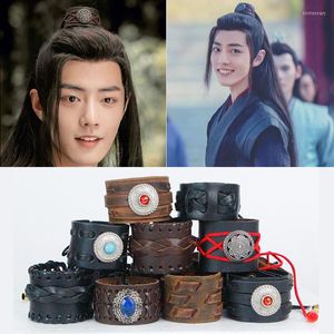 Basker Chen Ling Sean Xiao med Wei Ying kostym herrhuvud krona Hanfu h￥r Antika huvudbonad varje dag