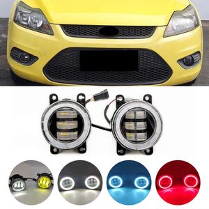 Zespół Mgły LED Angel Eye Daytime Light DRL dla Forda Focus MK2 MK3 Ranger 2004-2015 dla Mustang 2005-2017