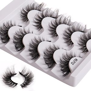 Handmade Reusable Mink False Eyelashes Eye End Lengthening Messy Crisscross Multilayer Thick Curly Winged Fake Lashes Extensions Easy to Wear DHL