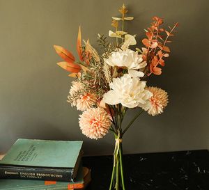 Decoração de casa Flores falsas Dandelion Bouquet Sala de estar e móveis de sala de jantar