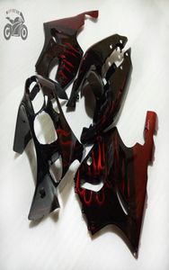 Motorcykel kinesisk mairing kit för kawasaki ninja zx7r zx7r röda lågor abs plastmässor set3708954