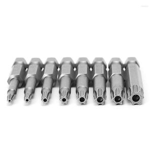 Professionelle Handwerkzeug-Sets Hochwertige 8 Teile/Satz 1/4 Zoll 50 mm T8-T40 Magnet Torx Elektro-Schraubendreher-Bit-Kit Zubehör