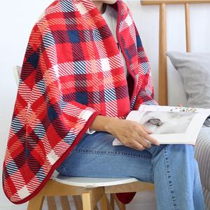 日本スタイルのショールブランケットクリエイティブチェック柄の厚い毛布冬の家の屋内毛布