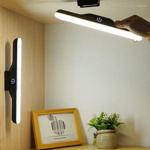 Night Lights Bedroom Lamp USB LED Table Touch Light Bar Wireless Magnetic Bedside Rechargeable Office Study Reading