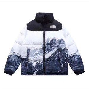 Designer-Pufferjacke für Herren, Daunenjacken, Damen, Wintermäntel, Schneeberg, Buchstabenstickerei, Windjacke, lange Ärmel, modisch, dick, warm, Streetwear