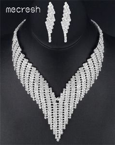 Mecresh Crystal African Jewelry Color Color DeoMetric Bridal Necklace Sets for Wedding Party Christmas TL011 2012223374094