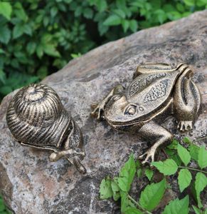 2 pezzi Cash Snail Frog Ash vassoio con coperchio Bronzo Animal Cigigera Reciever Porta del Posero Casa Casa Nascondere un Organiz Key Home Organiz