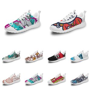 Männer Frauen benutzerdefinierte Sportschuhe Anime Cartoon Tier Design DIY Wort schwarz weiß blau rot bunt Outdoor Herren Trainer 125