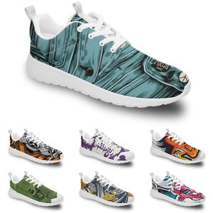 Tran Diy Custom Running Shoes Women Men Trendy Trainer Outdoor Sneakers Black White Fashion Mens Yellow Breatble Casual Sports Fire-Red Style I141H1