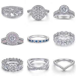 Anelli per matrimoni Impegno in argento per le donne zirconia cubica 925 amante sterling coppia anello matrimoniale femminile gioielli di gioielli 8827431