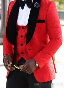 Zupełnie nowy gracznicy Big Shawl Lapel Groom Tuxedos Custom Made Styles Men Suits Wedding Man Blazer Jacketpantsbow Turvest