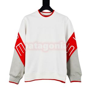 Masculino com mole de lã de pescoço redondo de alta moda Designer feminino colorido de retalhos de retalhos de bordados de sweaeshirts casais roupas de rua tamanho s-xl