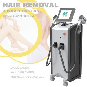 Pionowe dwa uchwyty 808nm bezbolesne diodę Epilator laserowy trwałe włosy do usuwania włosów do usuwania i odmładzania skóry sprzęt