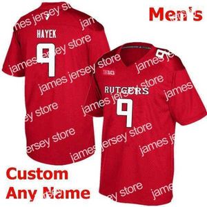 Футбольный NCAA Rutgers Scarlet Knights Football Jerseys Кристиан Дремел Джерси Джон Гуаймано Хантер Хайек Тайлер Хайек Custom Stitch