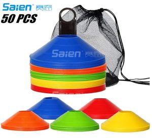 Conos de Pro Disc conjunto de fútbol de agilidad con bolsas de transporte y soporte para entrenar a los marcadores de cono de campo deportivo de fútbol1545155