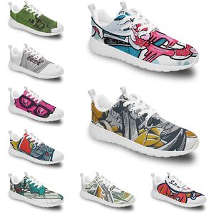 Tran Diy Custom Running Shoes Women Men Trendy Trainer Outdoor Sneakers Black White Fashion Mens Yellow Breatble Casual Sports Fire-Red Style MNHU5984