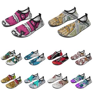 men women custom water shoes cartoon animal design diy word black white blue red color mens trainer 204