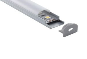 100 x 2m Setslot Półkurowy pokrywę LED Kanał Aluminiowy LUNE Aluminiowy profil obudowy LED dla zagłębionego oświetlenia ściany lub sufitu