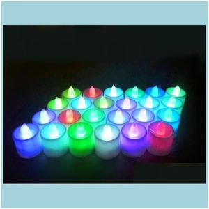 Decorazione per feste Decorazione per feste 3545 cm Candele decorative a led Tealight Candele da tè Luce senza fiamma Funzionamento a batteria Matrimonio Compleanno Chri Dh1Rq