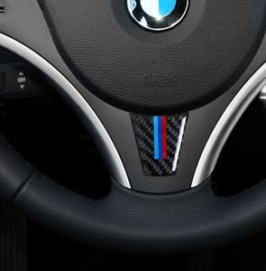 New Design Steering Wheel Carbon Fiber Car Stickers For bmw e90 e92 Series Car Styling5372047