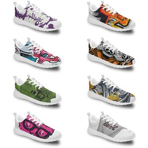 OPiL Scarpe da corsa personalizzate fai-da-te Donna Uomo Trendy Trainer Outdoor Sneakers Nero Bianco Moda Uomo Giallo Traspirante Sport casual Stile rosso fuoco bcv09n5