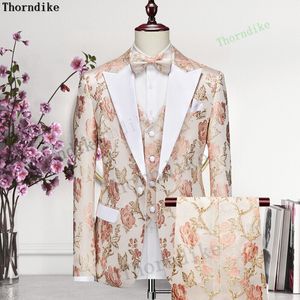 Męskie garnitury Blazers Thorndike Costume Homme Odzież mężczyźni