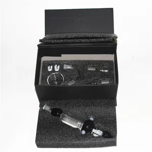 narghilè vetro nettare bong kit con titanio e quarzo chiodo dabber piatto 14mm 18mm vetro bong tubo dell'acqua