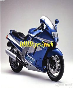 Kit de carénage de moto pour Kawasaki Ninja ZZR1100 90 91 92 ZZR 1100 ZX11 1990 1991 1992 ABS Red Blue Fairings Setgifts ZD052262130