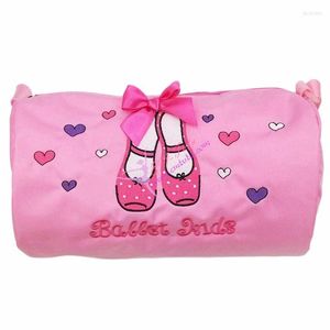 Сценя Wear Girls Mite Ballet Back Pink Pointe Thote Emelcodery Dance Bags Canvas Kids Balleerina Dancing Gift