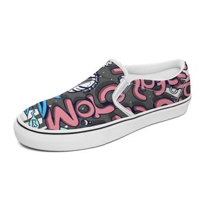 2022 new canvas skate shoes custom hand-painted fashion trend avant-garde men's and women's low-top board shoes S28