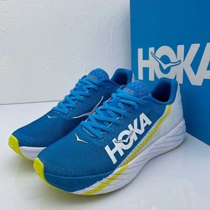 Men Height Increasing One Shoes Hoka Rocket x Racing Road Running Shoes Carbon Plate Breathable Sports