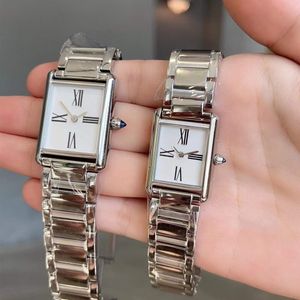 30mm 33mm Minimalist Lines Tank Watches Geometric Pointer Rectangle Wristwatch Women Stainless Steel Must Quartz Watch Francaise Roman Numerals Clock WaterProof