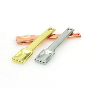 Neueste Rauchen Gold Silber Zink Metall Tragbare Mini Snuff Snorter Sniffer Trockenkräuter Tabak Bohrinseln Löffel Wachs Schaufel Dabber Scoop Shisha Bong Stroh Spitze Nägel