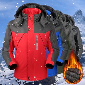 Herren Daunenparkas Winterparka Männer Windschutz Plus Samt Dicke warme winddichte Pelzmäntel Männliche militärische Kapuzen-Anorakjacken Herren-Winterjacken 221119