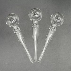 Long Pyrex Glass Smoking Pyrex Oil Burner Pipes Water Filter Bubbler Burners Straight Hand Wax Pipe