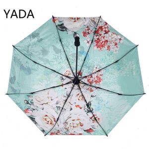 Yada高品質の花の傘の日当たりと雨の折りたたみ折りたたみ式ウインドプルーフコンパクトYD210051 J220722