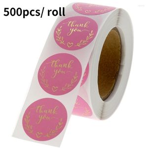 Wrap regalo 500pcs Flower Branch Grazie Adesivi per feste di nozze Bomboniere decorazioni artigianali fatti a mano etichette di cartoleria