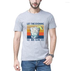 Herren-T-Shirts, modische Promotion, Martini-Cocktail, Let The Evening Be Gin, lustiges Vintage-T-Shirt, Baumwoll-T-Shirt, Damen-Sweatshirts