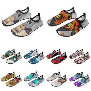 Sapatos de água personalizados para homens e mulheres, design de animal de desenho animado, palavra diy, preto, branco, azul, vermelho, treinador masculino 231