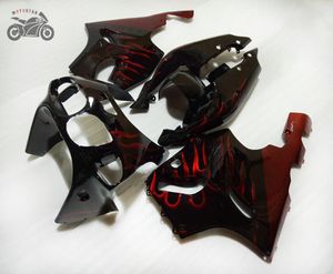 Motorcykel kinesisk mairing kit för kawasaki ninja zx7r zx7r röda lågor abs plastmässor set7838336