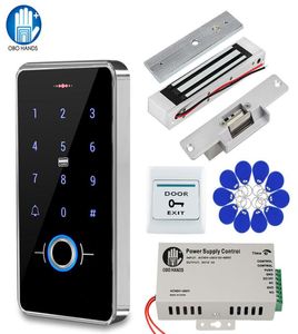 Deursloten IP68 Waterdichte toegangscontrolesysteem Biometrics RFID Toetsenbord Voeding 180 kg Elektrische magnetische aanval voor Home 221104017186