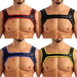 Beauty Items Erotic Men's Neoprene Chest Harness Belt Wide Shoulder Straps BDSM Bondage Puppy Play Dog Slave RolePlay Party Club Wear Costume