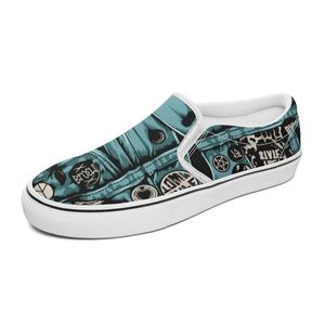 2022 new canvas skate shoes custom hand-painted fashion trend avant-garde men's and women's low-top board shoes S6