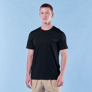 T-shirty męskie hellen men hafted długa zszywka bawełniana koszulka okrągła NE Solid kolor krótkie rękawowe rękawowe szczupłe topy tee g221118