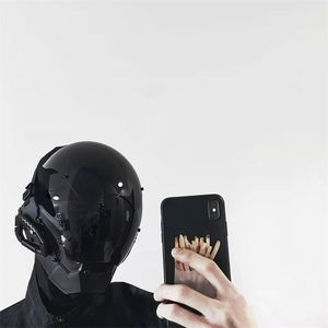Dyi Handmade Cyberpunk Mask Cosplay ninja mask Mechanical Sci-fi Gear Fit For Dj Music Festival And Party 220716