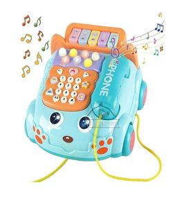 Uczenie się zabawek dla dzieci 0 12 miesięcy Montessori Musical Piano Telefon dla dziewczyny 13 24 miesiące mobilne dzieci 2 do 4 lat 221028